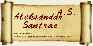 Aleksandar Santrač vizit kartica